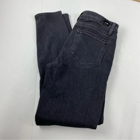 PAIGE Women’s 27 Verdugo Ankle Stretch Black Side Seam Stripe Jeans - Picture 1 of 8